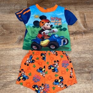 Disney Mickey Car Pajama Shorts Set